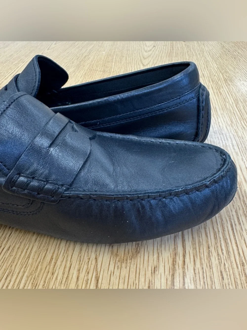 Cole Haan Women’s Black Leather Penny Driving Loafers Size 8B Minimalist Preppy